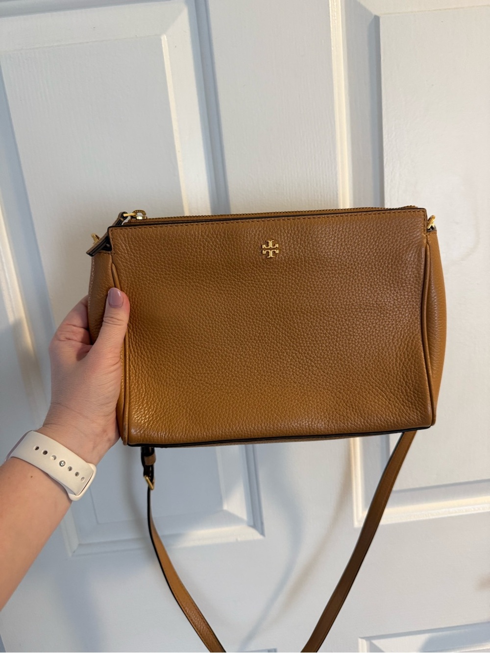 Tory Burch Cognac Leather Crossbody Bag